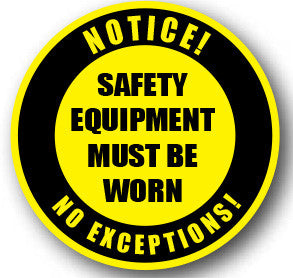 Durastripe Circular Sign -  SAFETY EQUIPMENT MUST BE WORN
