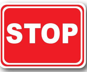 Durastripe Rectangular Sign -  STOP