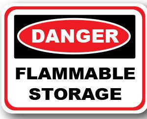 Durastripe Rectangular Sign -  DANGER FLAMMABLE STORAGE