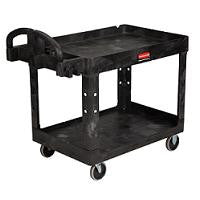 RUBBERMAID UTILITY SERVICE CART-45"L" X 25"W X 38"H BLACK