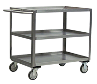 Jamco Model XA - Stainless Steel Service Carts with 3 Shelves Standard Handle