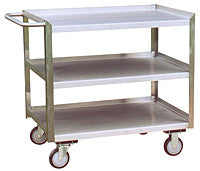Jamco Model XY - Stainless Steel Service Carts with 3 Shelves Standard Handle & One Side (Right) Lips Flush
