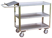 Jamco Model YO - Stainless Steel Order Picking Carts, 3 Shelves, with Writing Stand