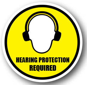 Durastripe Circular Sign -  HEARING PROTECTION REQUIRED