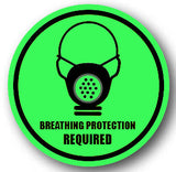 Durastripe Circular Sign -  BREATHING PROTECTION REQUIRED