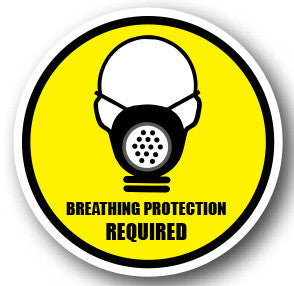 Durastripe Circular Sign -  BREATHING PROTECTION REQUIRED