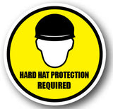 Durastripe Circular Sign -  HARD HAT PROTECTION REQUIRED