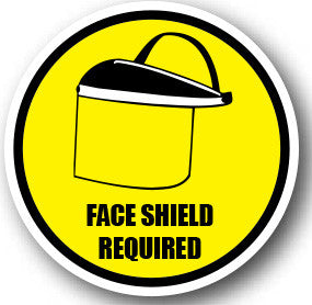 Durastripe Circular Sign -  FACE SHIELD REQUIRED