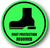 Durastripe Circular Sign -  FOOT PROTECTION REQUIRED