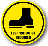 Durastripe Circular Sign -  FOOT PROTECTION REQUIRED