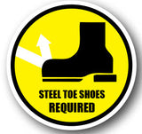 Durastripe Circular Sign -  STEEL TOE SHOES REQUIRED