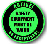 Durastripe Circular Sign -  SAFETY EQUIPMENT MUST BE WORN