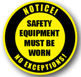 Durastripe Circular Sign -  SAFETY EQUIPMENT MUST BE WORN