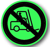 Durastripe Circular Sign -  NO FORKLIFTS