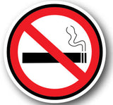 Durastripe Circular Sign -  NO SMOKING