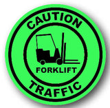 Durastripe Circular Sign -  CAUTION FORKLIFT TRAFFIC