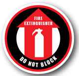 Durastripe Circular Sign -  FIRE EXTINGUISHER DO NOT BLOCK