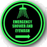 Durastripe Circular Sign -  EMERGENCY SHOWER AND EYEWASH