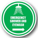 Durastripe Circular Sign -  EMERGENCY SHOWER AND EYEWASH