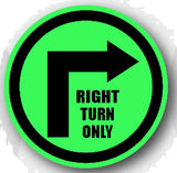 Durastripe Circular Sign -  RIGHT TURN ONLY