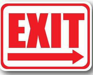 Durastripe Rectangular Sign -  EXIT