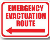 Durastripe Rectangular Sign -  EMERGENCY EVACTUATION ROUTE