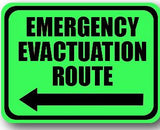 Durastripe Rectangular Sign -  EMERGENCY EVACTUATION ROUTE