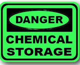 Durastripe Rectangular Sign -  DANGER CHEMICAL STORAGE