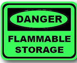 Durastripe Rectangular Sign -  DANGER FLAMMABLE STORAGE