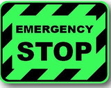 Durastripe Rectangular Sign -  EMERGENCY STOP