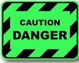 Durastripe Rectangular Sign -  CAUTION DANGER