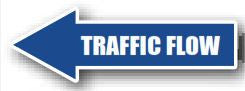 Durastripe Arrow Sign -  TRAFFIC FLOW -Left