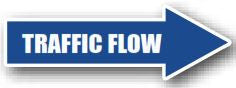 Durastripe Arrow Sign -  TRAFFIC FLOW -Right