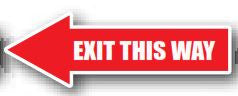 Durastripe Arrow Sign -  EXIT THIS WAY -Left