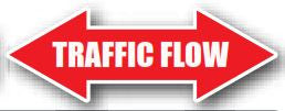 Durastripe Arrow Sign -  TRAFFIC FLOW